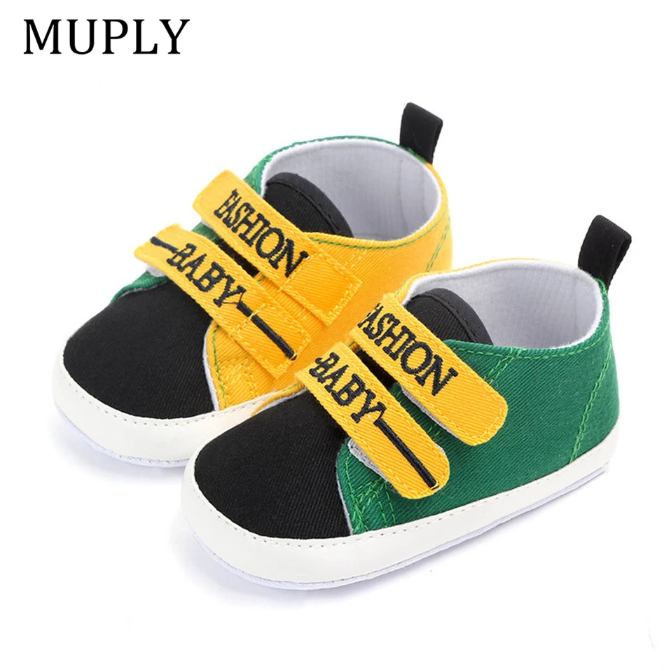 

Canvas BaBy Shoes Infant Toddler Babies Boys Girls Shoes Sole Soft Footwear For Newborns Crib Moccasins 4 Colors Available
