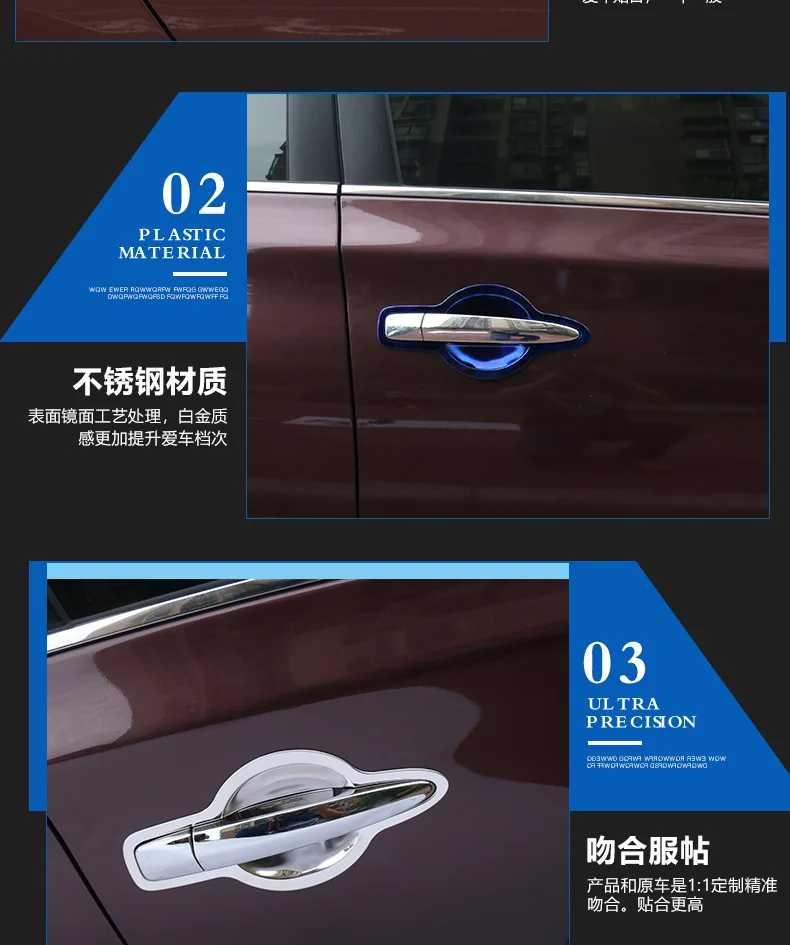 Подходит для Sylphy дверная ручка обновление из нержавеющей стали наружная дверь запястья рамка Sylphy автомобиль Doot Модифицированная ручка защитный корпус