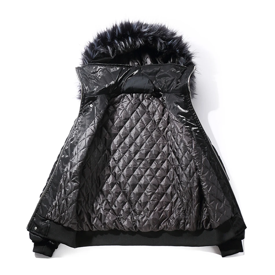 Уличная граффити хлопок лайнер с капюшоном пальто Drawstring рукава парка мужские зимние куртки и пальто ветронепроницаемый Бомбер куртка