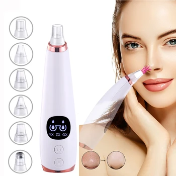 

Mini Dermasuction Electric Facial Pore Cleaner Blackhead Cleansing Face Wash Instrument Useful Product White