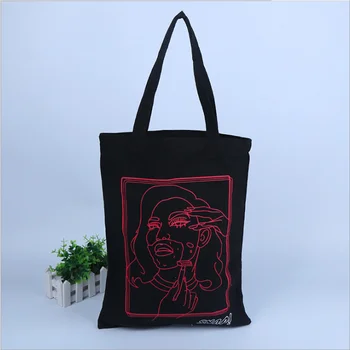 

Folding Shopping Bag Eco-friendly Reusable Portable Shoulder bag Fashion Graffiti alphabet pattern customizable logo Advertising