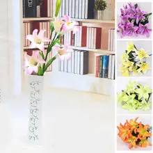 Искусственная лилия Флорес цветы 10 шт. головы украшения Поддельные букет для дома Шелковый подарок Вечерние