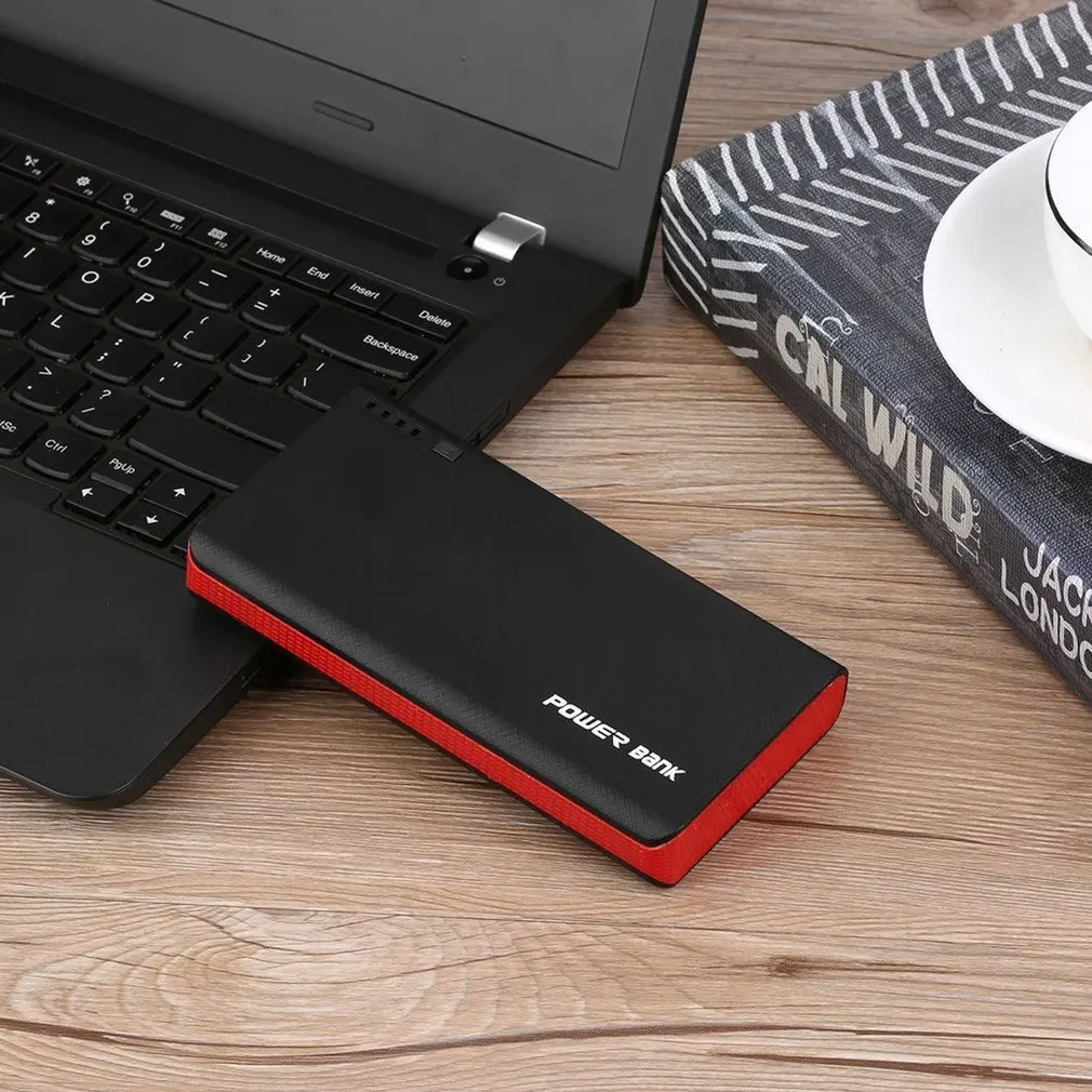 Универсальный 9000ма четыре порта usb power Bank 18650 литий-ионная батарея резервного питания для телефонов с аварийным светодиодный светильник