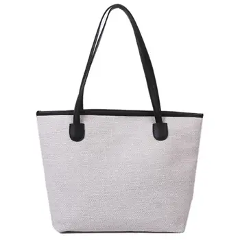 

New Fashion Handbags Classic Delicate Simple Handbag Women Fashion Canvas Shoulder Bag Large Capacity Shopping Totes