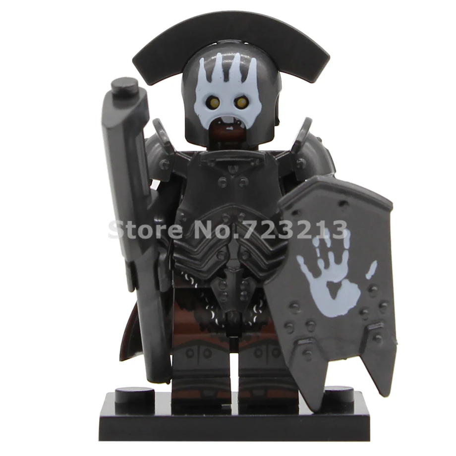 Одиночная Uruk-hai Commander фигурка Archer Army с доспехами меч Rider стрелок берсеркер строительные блоки набор блоков, игрушки