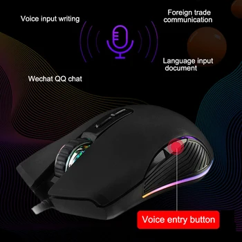 

2019 Gaming Mouse Voice Control Mouse Wired Mice Input Search Translation Mice for PC Computer with LED Light H-best