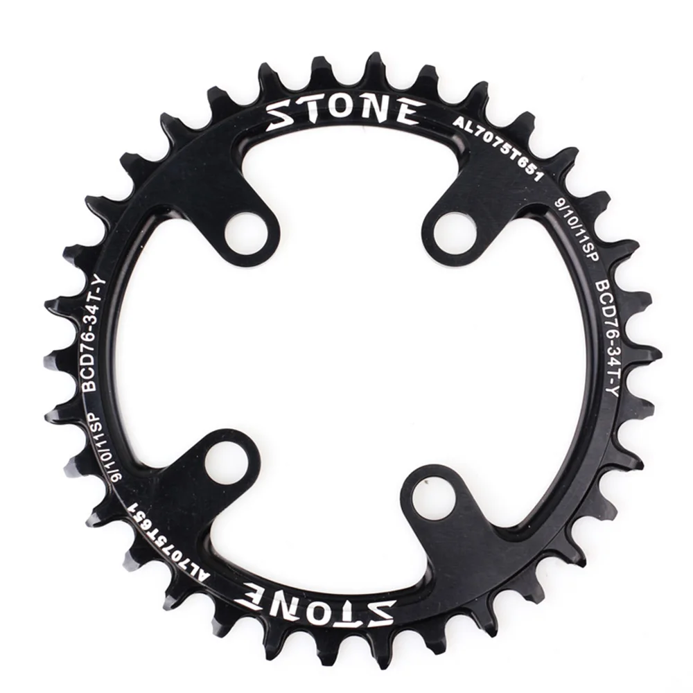 Каменная велосипедная цепь 76 BCD 76 мм Круг для MTB замена цепи кольцо узкий широкий зубы альпинистское Велосипедное кольцо