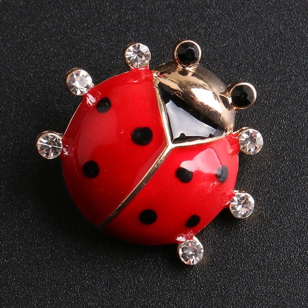 2 шт. брошь нежная Coccinella Septempunctata креативная прочная из сплава на грудь для женщин