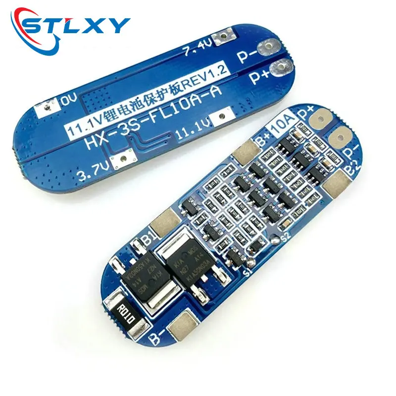 BMS 3S 10A 11 1 V 12V 12 6 18650 Защитная плата зарядного устройства для литиевых батарей