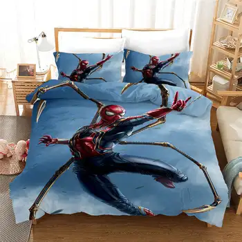 

Marvel Spider-Man Bedding set for Kids Bedroom Queen Size Quilt Duvet Covers Twin Bedspread Double Coverlets Boy's Bed Single 3d