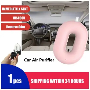 

1Pcs Portable Oxygen Generator Cleaner Car Air Negative Ion Ionizer Dual USB Port Air Out Lent Air Purifier Car Odor Cleaning