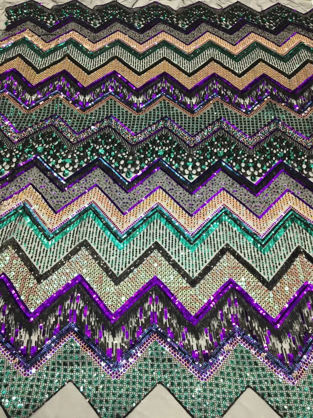 

(5yards/pc) High quality multicolored sequins French net lace newest African tulle lace with wonderful embroidery FSS309
