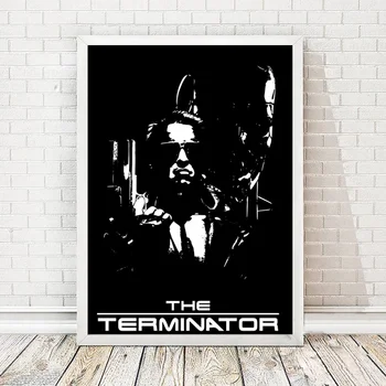 

The Terminator Movie Arnold Schwarzenegger Minimalist Poster Canvas Art Print Wall Pictures for Living Room No Frame