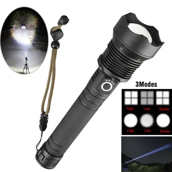 

Long Zoom P70 Glare Flashlight Aluminum Alloy Long Shot Waterproof Charging Outdoor Flashlight FOU99