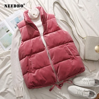 

Autumn Women Sleeveless Jacket Winter Padded Women's Vest Tpos Winter Outerwear Plus Size Female Vest Colete Feminino Women Vest