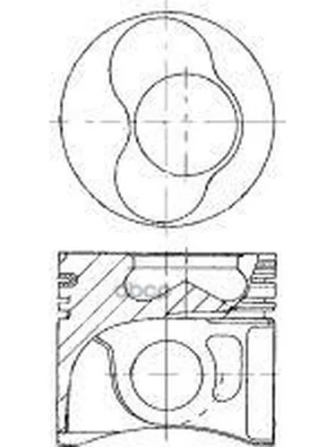 Поршень Двс Audi. Vw 1.9tdi Awx =79.5 1.75x2x3 0.50 3/4 02 NURAL арт. 87-114907-46