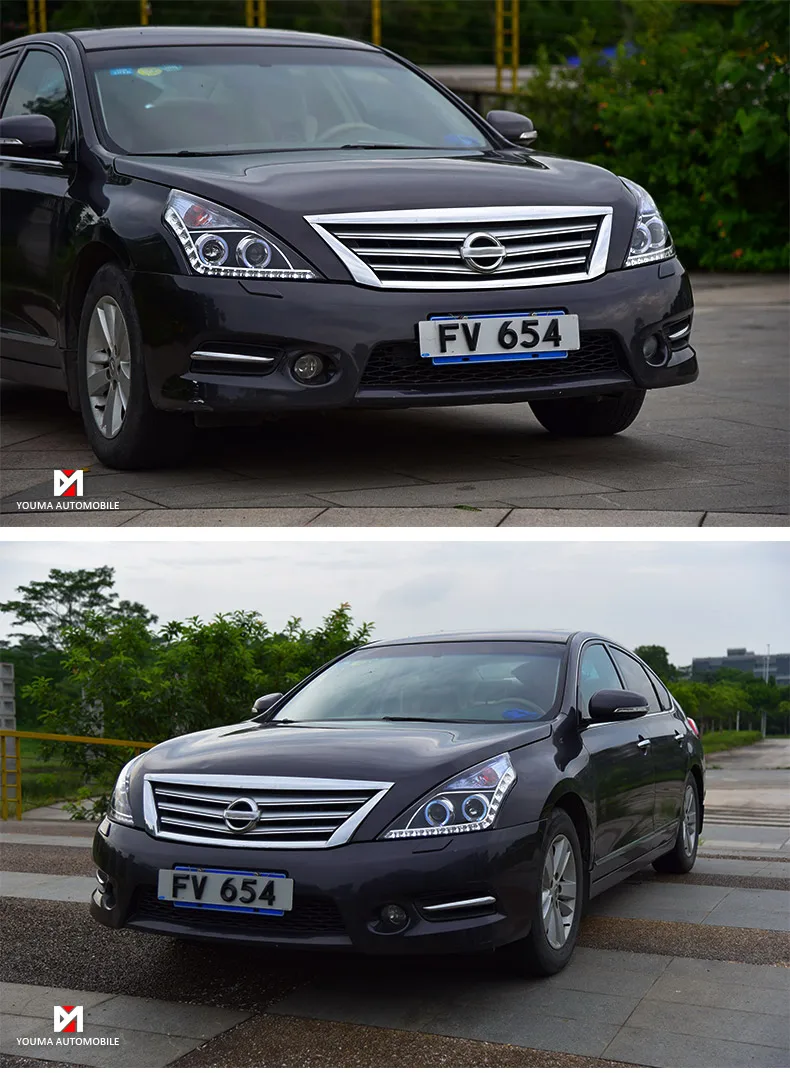 Чехол для автомобиля для Nissan TEANA фары 2008-2011 фары светодиодный фары DRL Объектив двойной луч H7 Ксеноновые Биксеноновые линзы