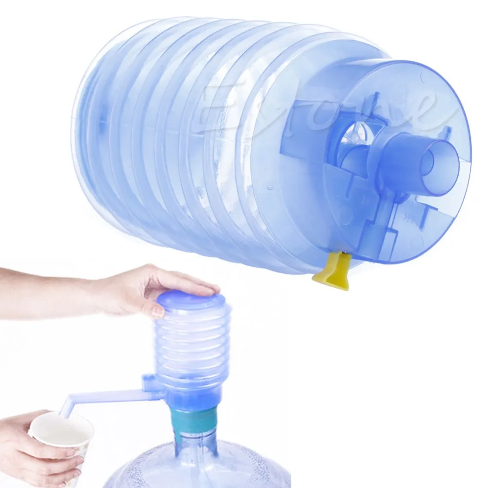 

1pc Hand Plastic Press Pump Dispenser Bottled Drinking Water Home Facty Office