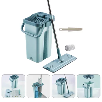 

1 Set of Mop Bucket Cleaning Microfiber Mop Bucket Non-wash Mop Dust Mop