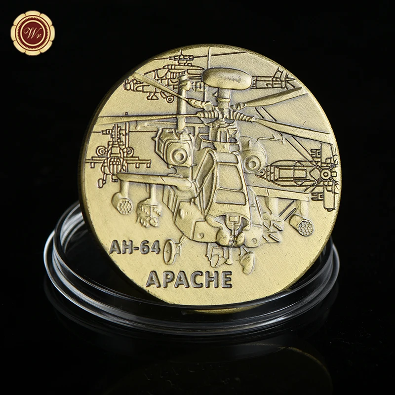 WR аксессуары для украшения дома металлическая монета Апачи Ач-64 памятная
