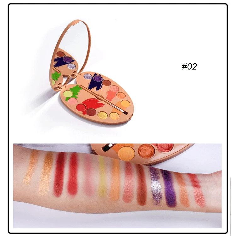 New Eyeshadow Pallete 12 Color Colorful Waterproof Makeup paint Pallete Lasting-Effect Eye Shadow