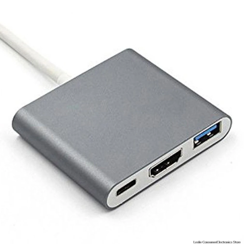 Mosible USB C концентратор к HDMI адаптер для Macbook Pro/Air Thunderbolt 3 концентратор USB Type C к HDMI 4K USB 3,0 порт USB-C питания