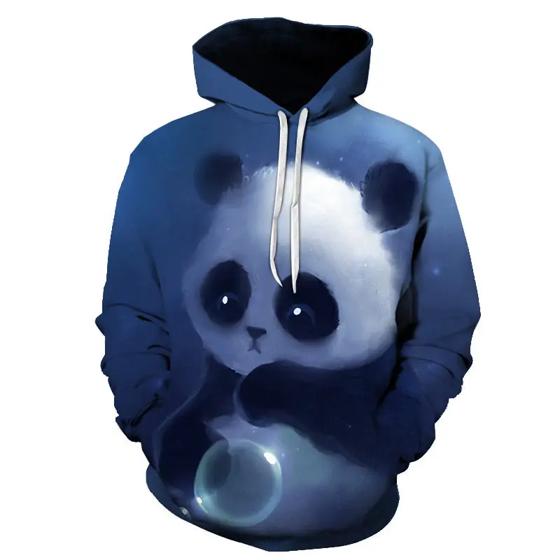 

Spring and Autumn Fashion Men's and Women's Children's Hoodie 3D Printing Animal Panda Leisure Sweatshirt Caot