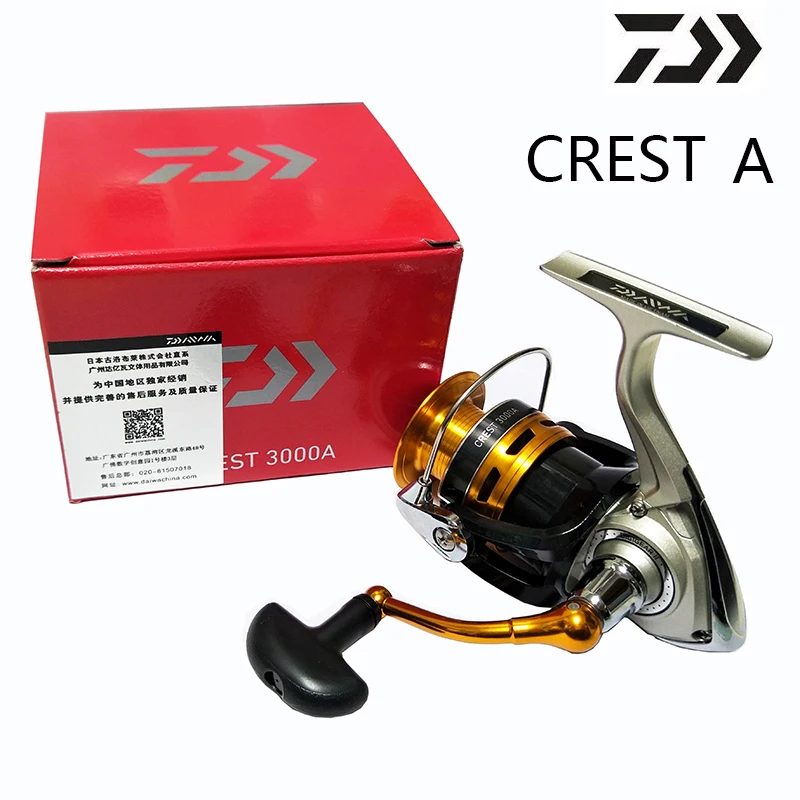 

DAIWA CREST A SPINNING Fishing reel with Lightweight body 5.3:1 Durable gears 3+1BB Front Drag Carp Fishing reel aluminum spool