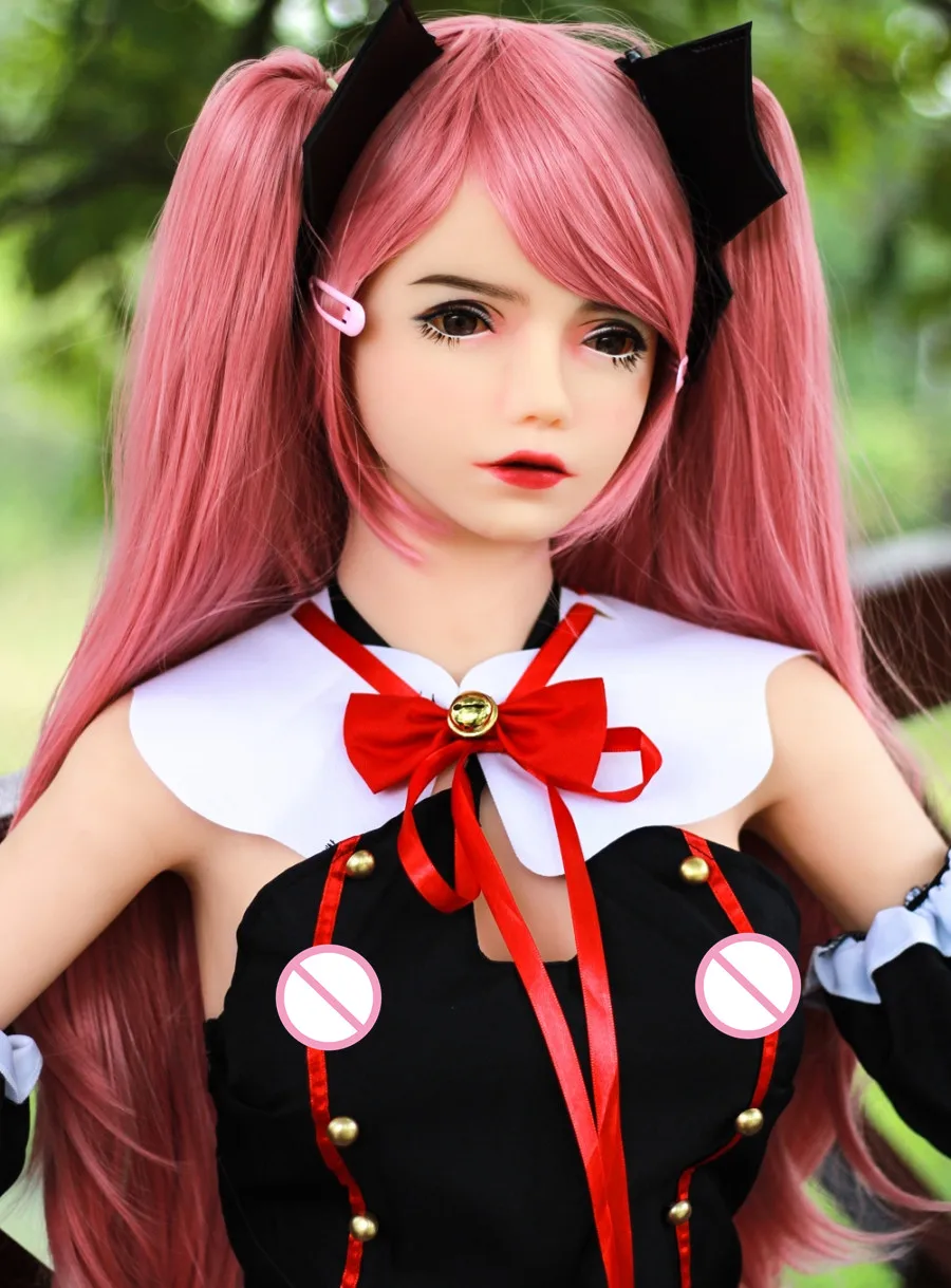 148 см (4.86ft) Krul Tepes японское аниме косплей секс кукла маленькая грудь красная голова