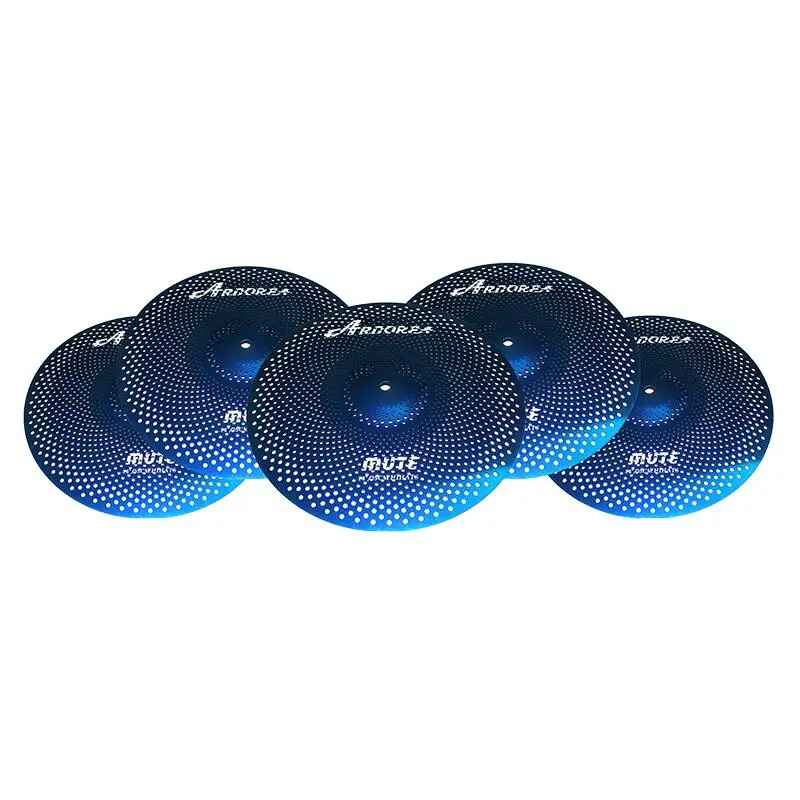 

Arborea blue Mute Набор тарелок наименьший объем набор тарелок 14 'hihat + 16 "авария + 18' авария + 20" ездить барабанщиков практическая тарелка