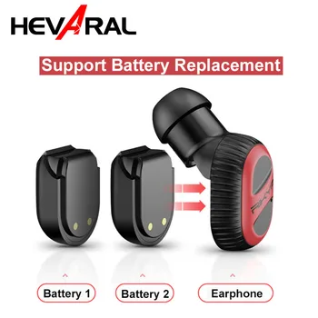

Mini Bluetooth Headset Replaceable Battery Wireless In-Ear Earphone With Microphone With TWO PCS Batteries For All Smartphones