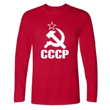 2018 Мужская футболка весна и осень CCCP русские футболки мужские