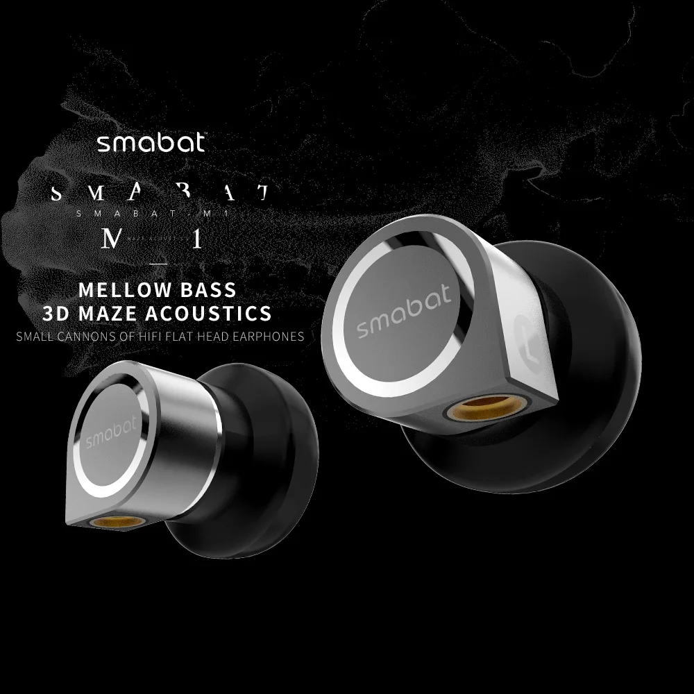 Smabat M1 PRO с наушным креплением вкладыши Водонепроницаемый металлические наушники HiFi 14,2 мм Динамический драйвер вкладыши со съемной MMCX кабель ST10