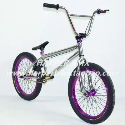 Бренд BMX велосипед 20 дюймов колесо 52 см рама Производительность велосипед уличный лимит трюк действие велосипед - Цвет: Purple Shining