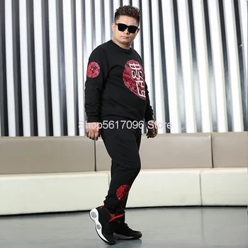 

2020 Autumn Big Size Men's Wear Leisure Middle Guofeng Middle Age Sports Suit Male Plus Fat Plus Fat Suit