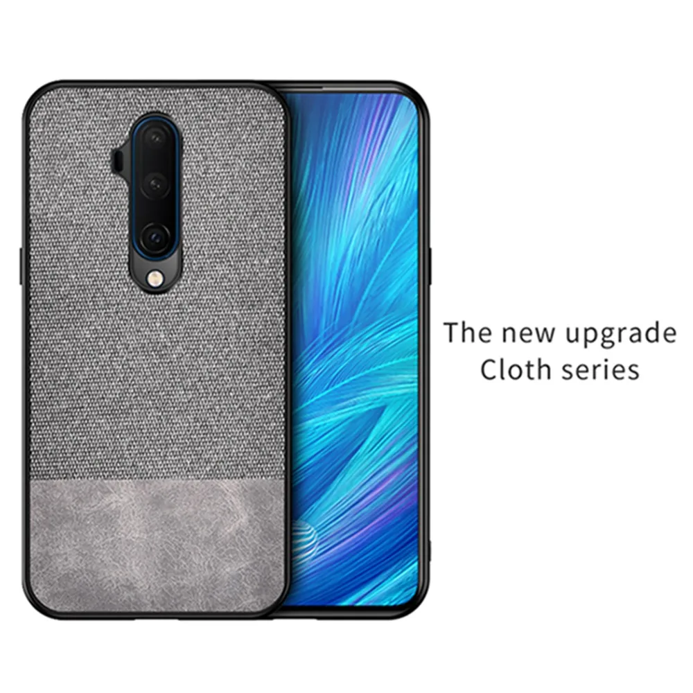 Splice Gray Eqvvol тканевый чехол с узором для OnePlus 7 7T Pro 6T 6, роскошная холщовая задняя крышка для One Plus 6 7 Pro, чехол в стиле ретро - Цвет: Splice Gray