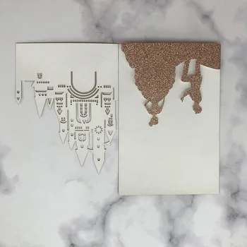 

10Pcs Romantic Glitter Paper Wedding Party Invitations Cards Castle Propose Party Birthday Greeting Congratulation Card Supplies