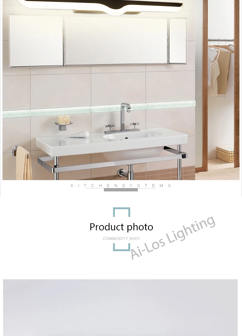 40 см-120 см лампа для зеркала в ванную комнату свет wandlamp светодиодный настенный светильник Декор для дома Анти-туман краткое современный