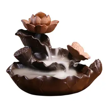 

Creative Lotus Shape Incense Burner Incense Furnace Ceramics Censer Ornaments