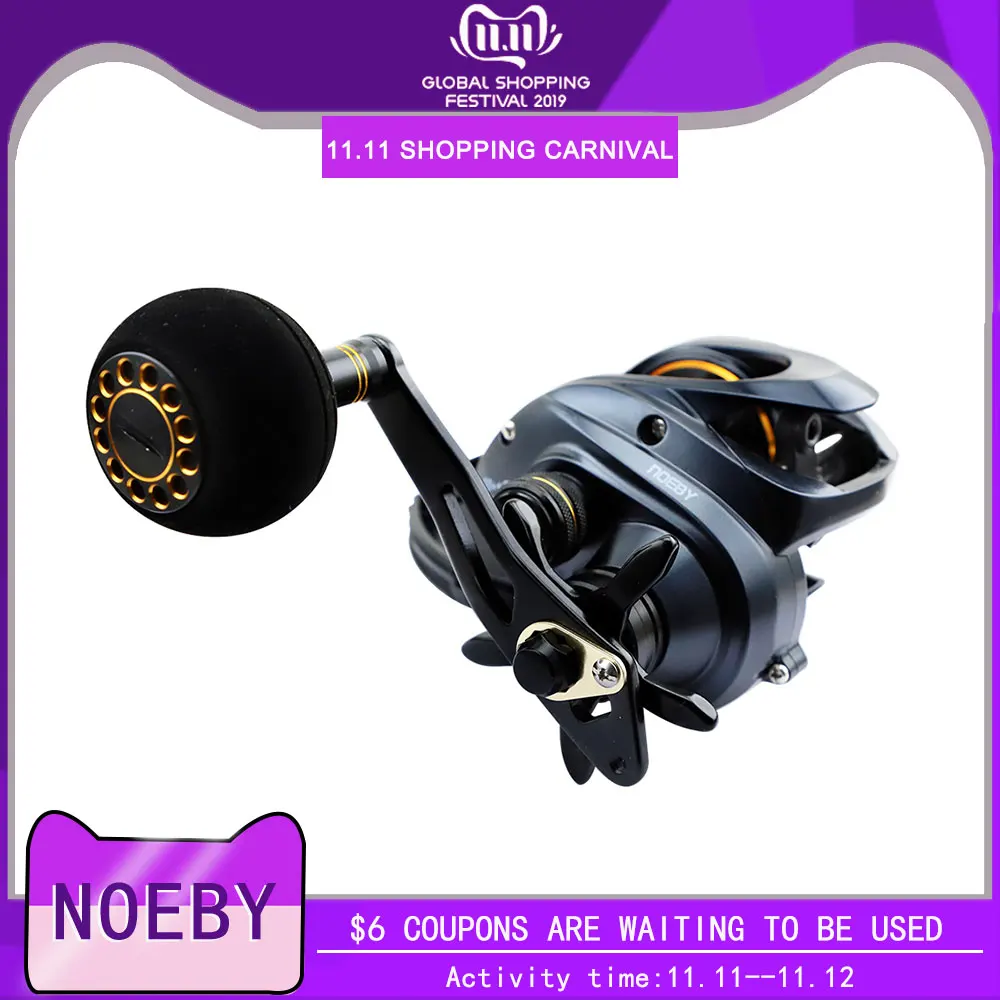 NOEBY РЫБОЛОВНЫЕ КАТУШКИ nonso DC1200 высокая скорость baitcasing катушка Передаточное отношение 6,3: 1 11BB приманка литье колесо Максимальная мощность 12 кг Pesca