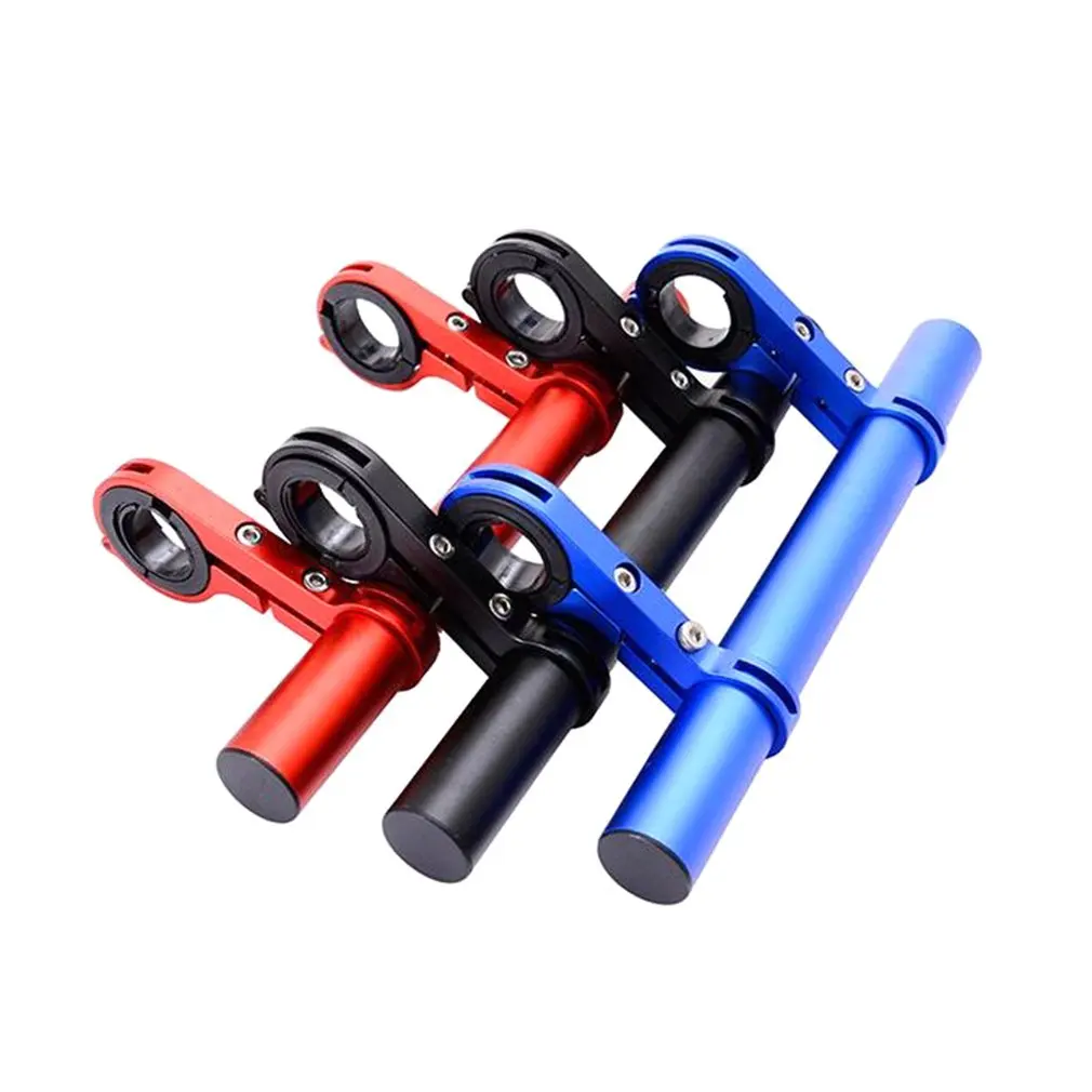 Bicycle Multi-Function Extension Extension Flashlight Bracket Code Table Lamp Bracket Double Pole Aluminum Alloy Bracket 20Cm