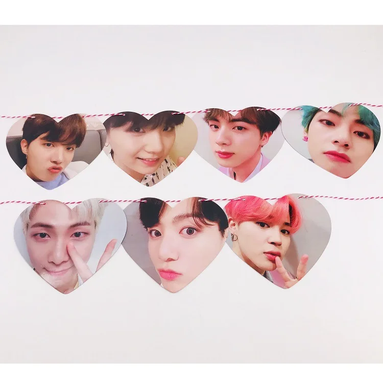 Kpop Фото Коллекция ЛЮБОВЬ Висячие флаги BLACKPINK GOT7 TXT v jungkook jimin rm suga jin подарок - Цвет: 1