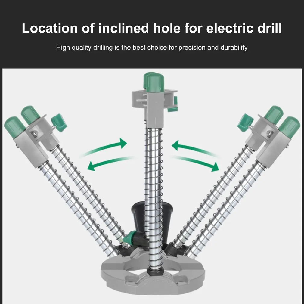 Электрическая труба ручная дрель Руководство по сверлению Держатель подставка с регулируемым углом съемная ручка DIY деревообрабатывающий
