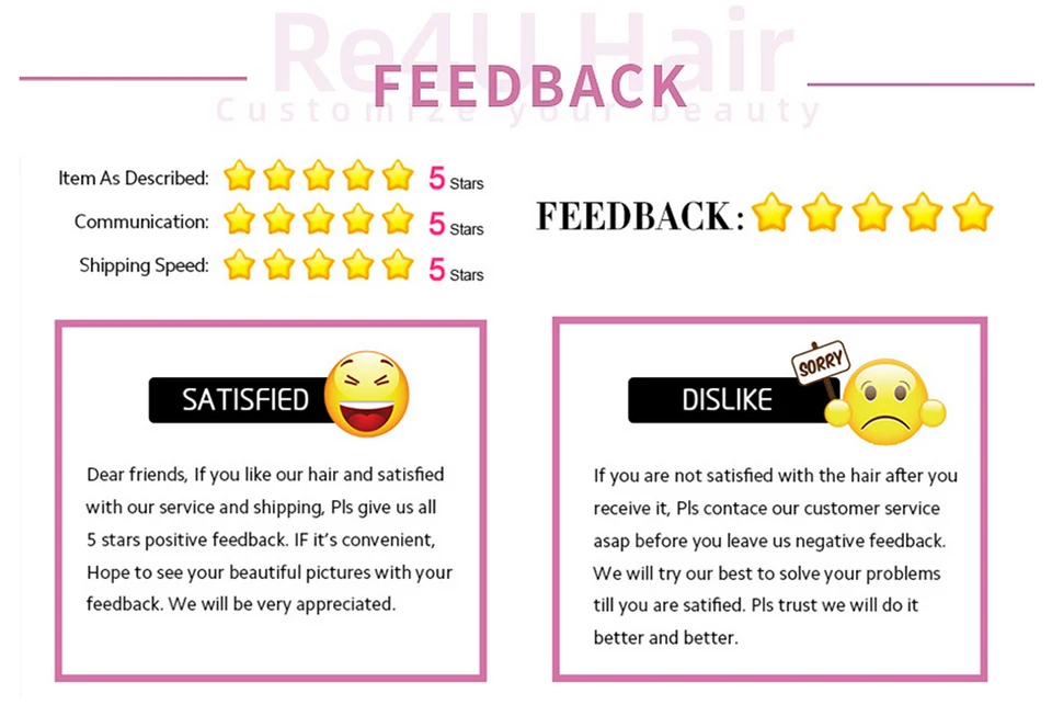 5 stars and feedback