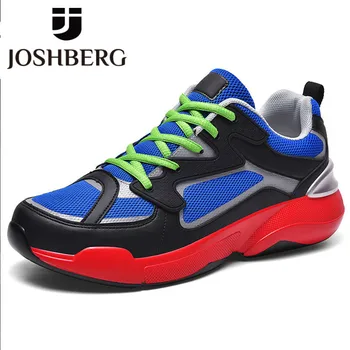 

JOSHBERG Designer Fashion Hard-Wearing Male Shoes Large Size Shoes Men British Style Shoes For Men Zapatillas De Deporte Hombre