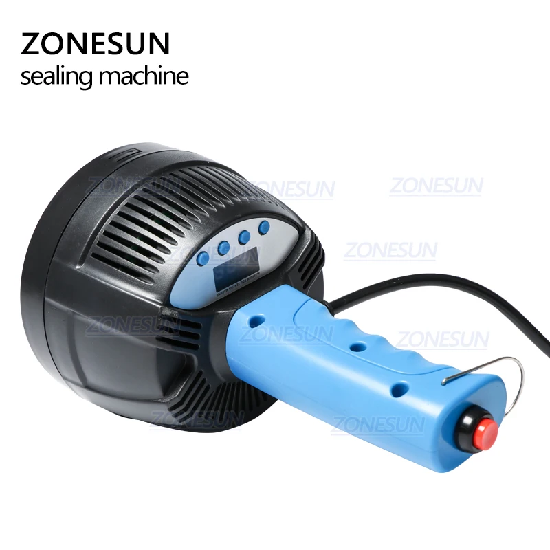 ZONESUN 20-100 мм ручной электромагнитный индукционный герметик мед пластиковая стеклянная бутылка крышка Оловянная машина для запечатывания алюминиевой фольгой