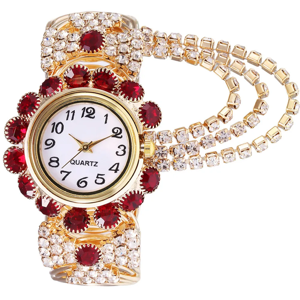 Топ бренд класса люкс горный хрусталь браслет часы женские наручные часы Relogio Feminino Reloj Mujer Montre Femme часы - Цвет: D