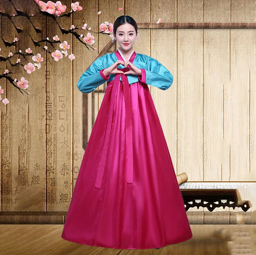 Традиционная корейская Одежда ханбок платье для женщин древний дворцовый халат с v-образным вырезом Национальный стиль кимоно юката Азиатский стиль