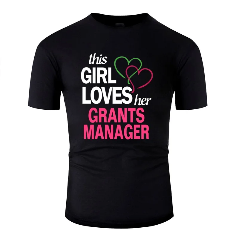 Забавная футболка с надписью «This Girl Loves Her Grants Manager» для мужчин, футболки для взрослых, футболки с коротким рукавом, топы