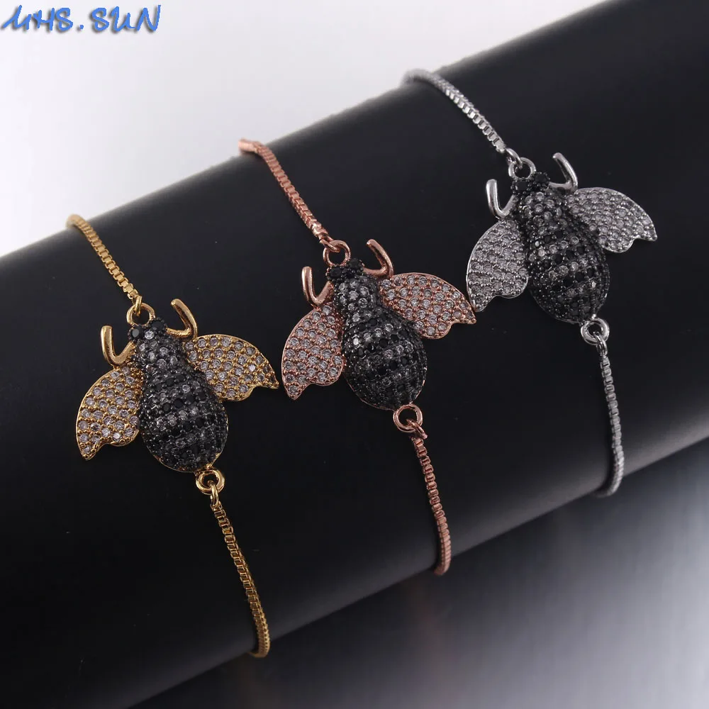 MHS. SUN, дизайн, кубический циркон, насекомое, очаровательные браслеты, модное ювелирное изделие для женщин, подарок, AAA CZ, браслет, браслеты, 1 шт., высокое качество